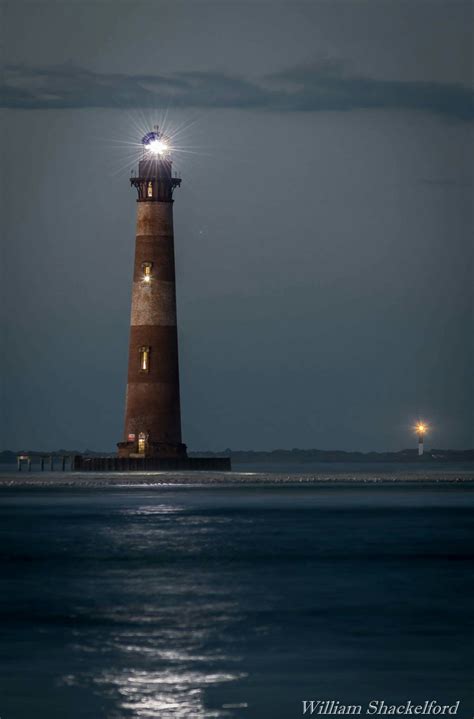 Morris Lighthouse with Sullivan's Island Lighthouse in the background ...