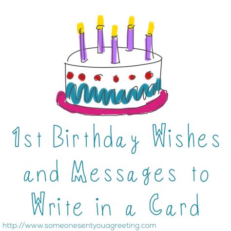 1st Birthday Wishes and Messages to Write in a Card – Someone Sent You ...