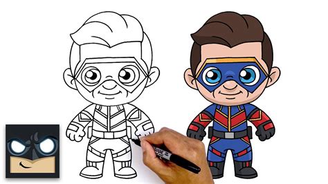 How To Draw Captain Man | Henry Danger - YouTube