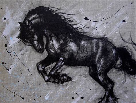 Friesian Horse Painting at PaintingValley.com | Explore collection of Friesian Horse Painting