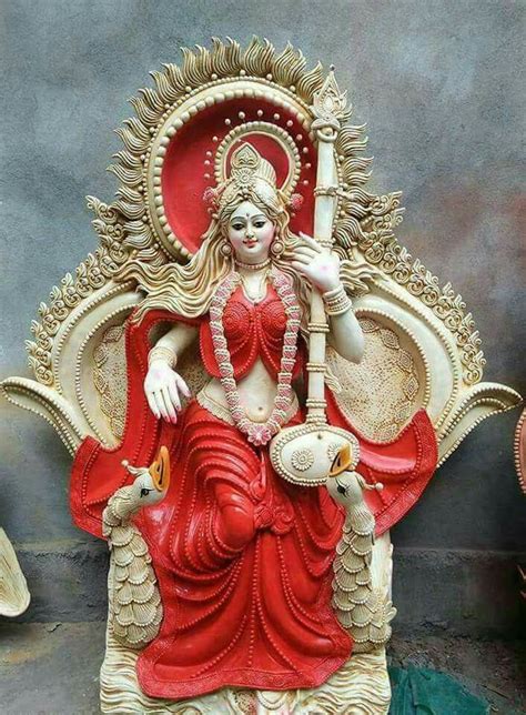 Jai maa saraswati | Durga goddess, Saraswati goddess, Hindu art