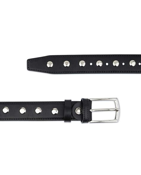 Buy Black Studded Belt | Full Grain Leather | Capo Pelle