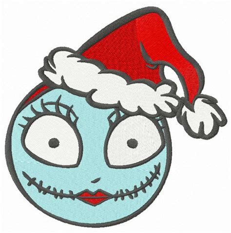 Sally in Santa hat embroidery design