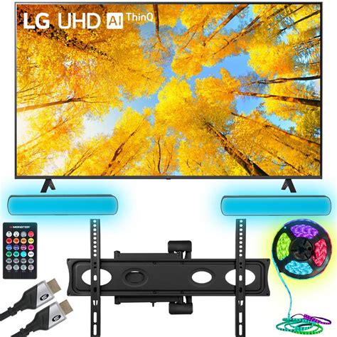 LG UQ7590PUB 43 Inch HDR 4K UHD Smart TV w/ Monster TV Wall Mount Kit