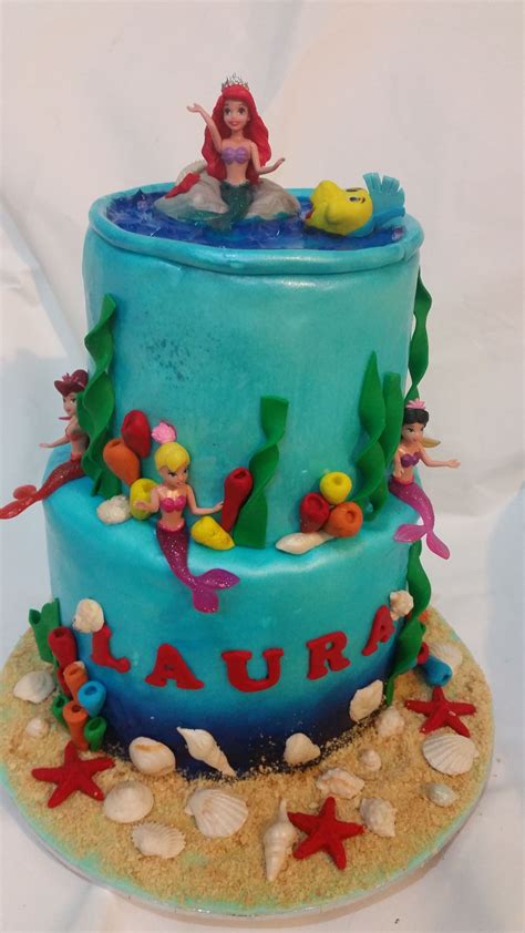 Little Mermaid cake Little Mermaid Cakes, The Little Mermaid, Best Party Food, Canapes, Custom ...
