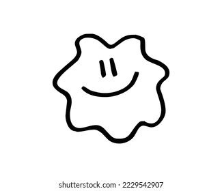 Hand Drawn Emoji Black White Design Stock Vector (Royalty Free) 2229542907 | Shutterstock