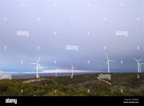 Wind turbines generating clean renewable energy Stock Photo - Alamy