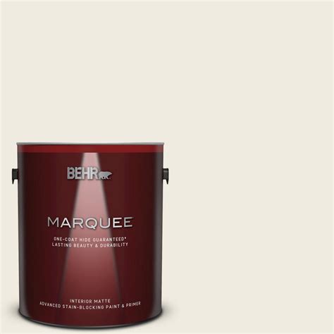 BEHR MARQUEE 1 gal. #12 Swiss Coffee Matte Interior Paint and Primer in One-145001 - The Home Depot