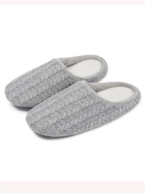 SAYFUT Men's and Women's Memory Foam House Slippers Soft Sole Cotton ...