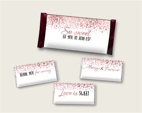 Confetti Hershey's Chocolate Bar Wrappers Printable Rose - Etsy