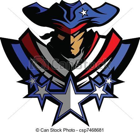 Vector Clip Art of Patriot Mascot with Stars and Hat G - Colonial American... csp7468681 ...