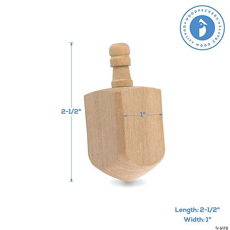 Woodpeckers Crafts, DIY Unfinished Wood 2-1/2" Dreidel, Pack of 25 ...