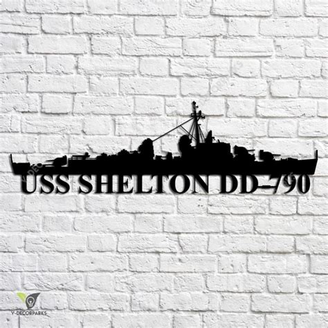 Uss Shelton Dd-790 Navy Ship Metal Art, Custom Us Navy Ship Metal Sign, Navy Ships Silhouette ...