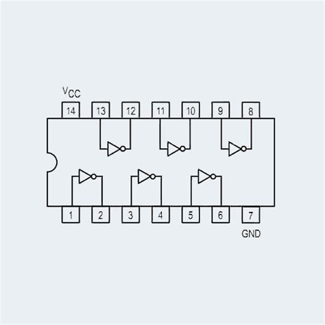 |Electroniyat.online الكترونيات اونلاين | NOT Gate 74LS04 IC 7404 Hex 1 input inverter اشتري