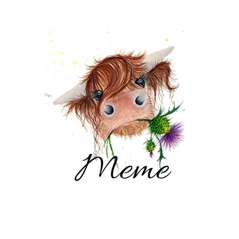 Highland Cow Meme PNG - Etsy