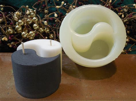 Yin Yang Candle 1 Cavity Silicone Mold 1391 - Van Yulay Silicone Molds & Natural Skin Care