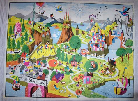 VINTAGE STORY LAND GIANT COLORPRINT MAP - 50" x 38" | #1838146695