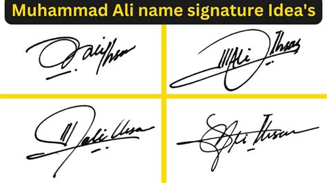 Create a Signature Style with Muhammad Ali Name Signature