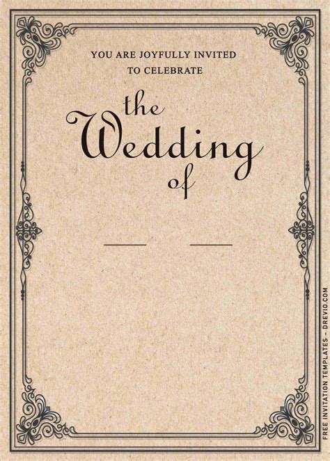 8+ Classic Vintage Wedding Invitation Templates | Download Hundreds FREE PRINTABLE Birthday ...