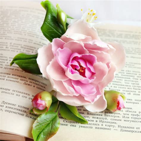 Pink Peony Hair Accessories - Handmade Flowers | Oriflowers