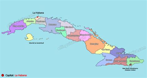 Provincias y capitales de Cuba - El Lingüístico