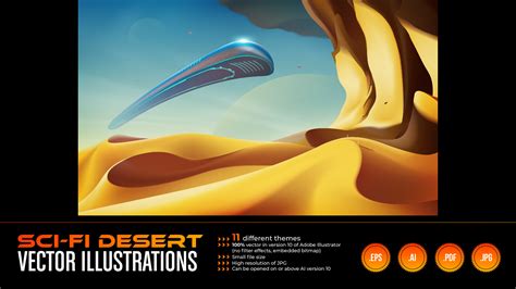 ArtStation - Vector Illustration for Sci-Fi Desert Art | Artworks