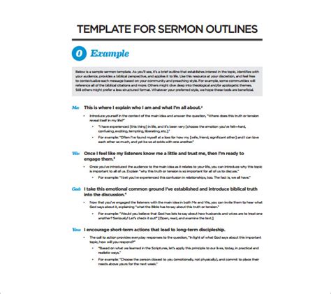 Free Printable Sermon Outlines - PRINTABLE TEMPLATES