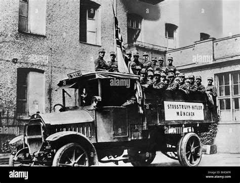 events, Beer Hall Putsch 1923, putschists on a lorry, Munich Stock ...