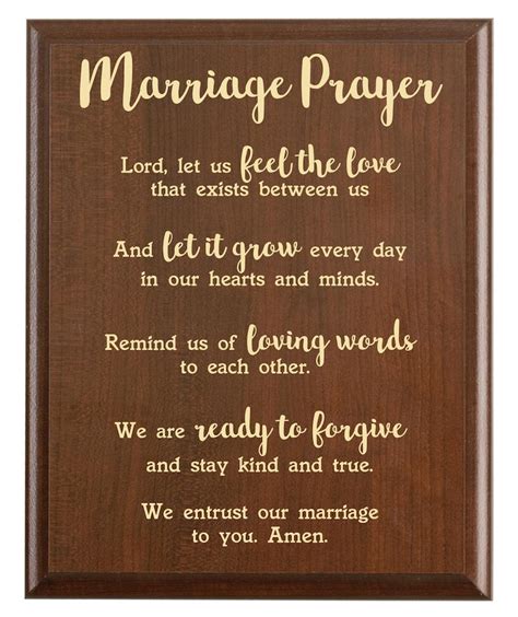 Marriage Prayer Plaque Wedding & Marriage Blessing Wall Art | Etsy