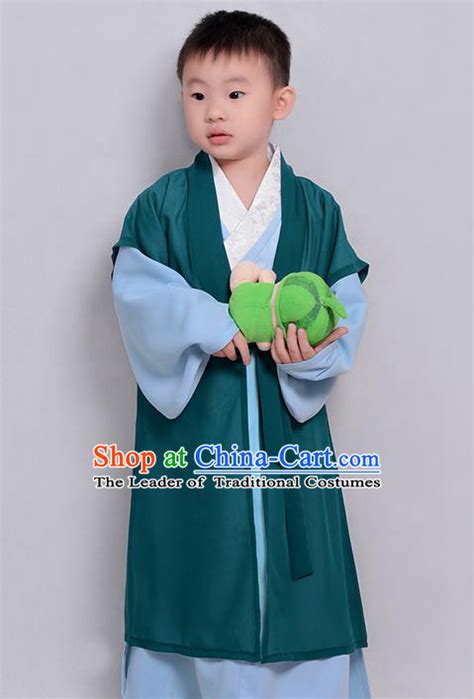 Traditional Ancient Chinese Children Elegant Costume Cardigan and Robe ...