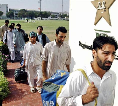 Afghanistan players arrive at the National Cricket Stadium ...