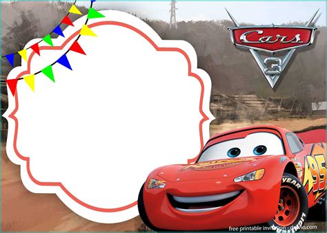 Free Printable Lightning Mcqueen Birthday Party Invitations ...