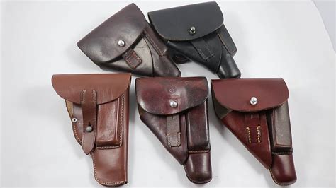 WW2 PPK HOLSTERS - AKAH made Walther PPK Leather Holsters - WWII - YouTube