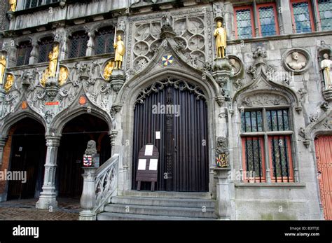 Belgium, Brugge. Basilica of the Holy Blood Neo-Gothic style, Relic Stock Photo, Royalty Free ...