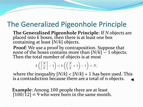 PPT - The Pigeonhole Principle PowerPoint Presentation, free download - ID:1929271