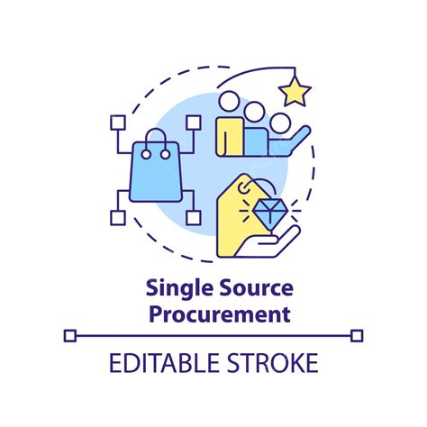 Single Source Procurement Concept Icon Product Drawing Web Vector ...