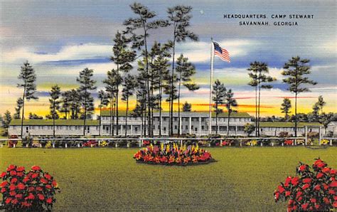 Headquarters at Camp Stewart Savannah, Georgia, USA Military Postcard ...