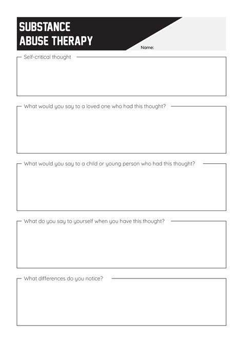 19 Free Substance Abuse Worksheets For Adults - Free PDF at worksheeto.com