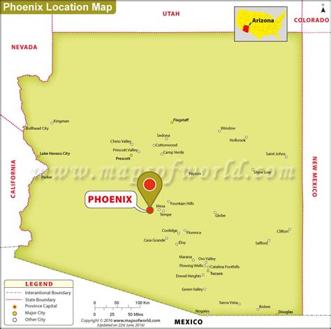 Phoenix Arizona On The Map | Cities And Towns Map