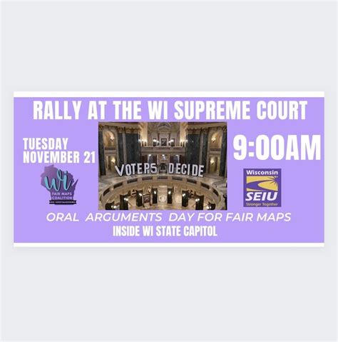 RALLY at the WI Supreme Court - Oral Arguments Day — Wisconsin Fair ...