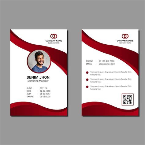 Premium Vector | Corporate & Minimalist Identity Card Design