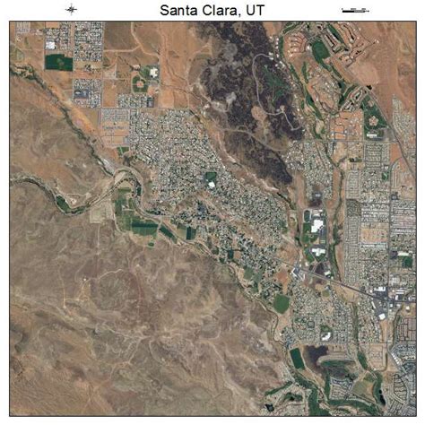 Aerial Photography Map of Santa Clara, UT Utah