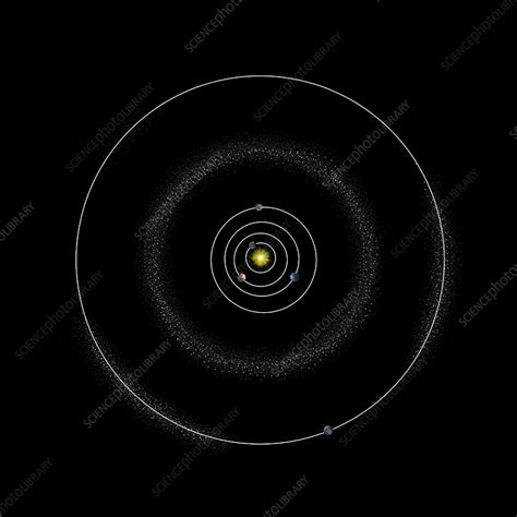 Asteroid belt, orbital diagram - Stock Image - C011/8398 - Science Photo Library