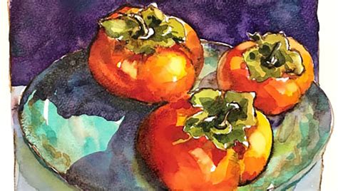 Painting persimmons starts with DANIEL SMITH Walnut Ink - DANIEL SMITH ...