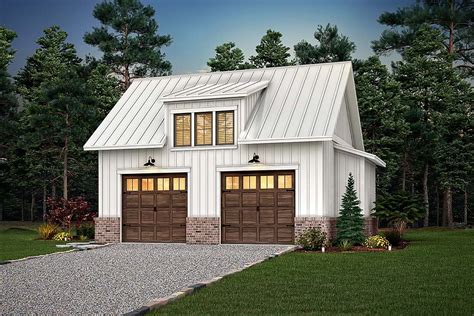 Garage Plan 80843 - 2 Car Garage Traditional Style