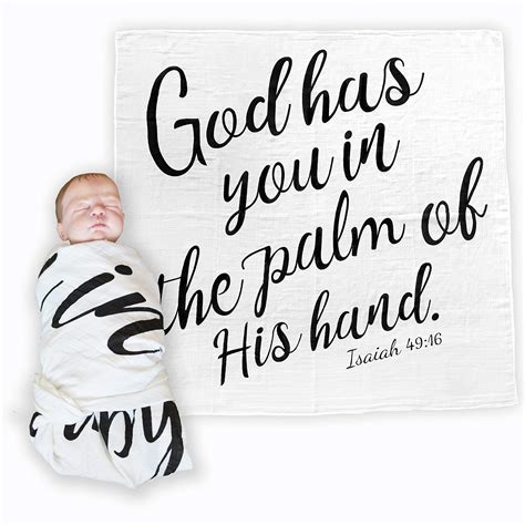 Buy YeegfeyA Baby Swaddle Scripture Blanket with Bible Verse Quote ...