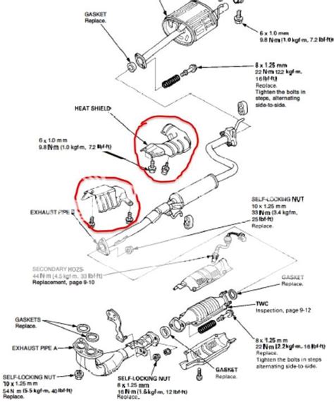 2000 Honda civic exhaust heat shield