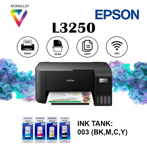 EPSON EcoTank L3250 All-In-One Printer (Color, A4, Wi-Fi, Print, Scan ...