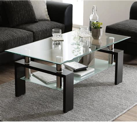 Glass Coffee Table, Clear Rectangle Side Coffee India | Ubuy