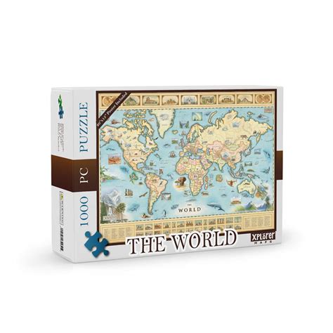 Buy Xplorer 1000 Pieces The World Cardboard Jigsaw Puzzle - Educational ...